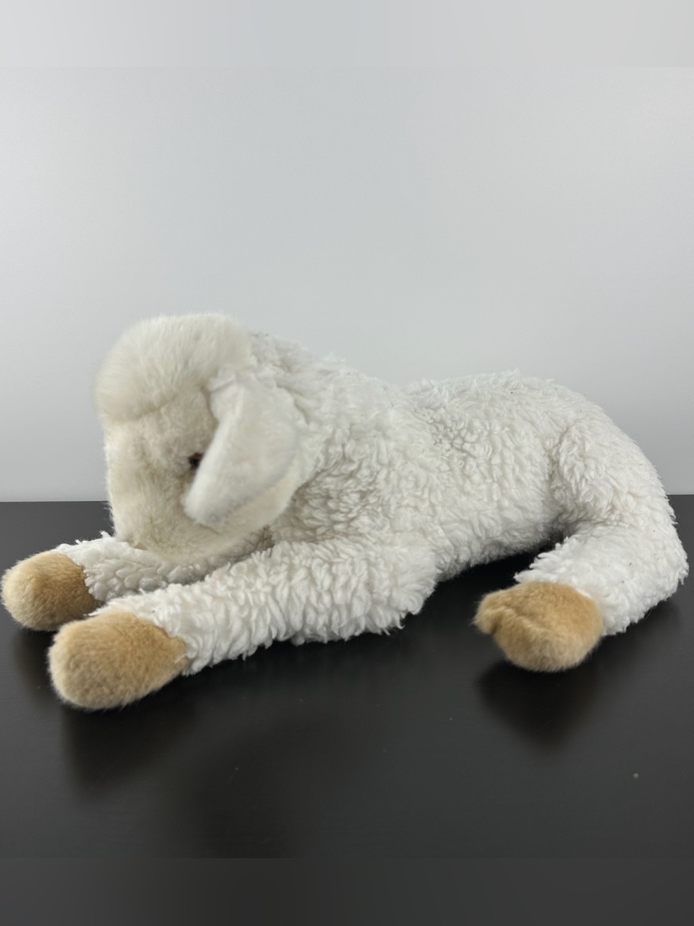 Aux Nations RARE Chatillon France Lamb Sheep 13" Large White Cream Plush